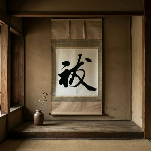 「気」を込めた筆致の掛け軸