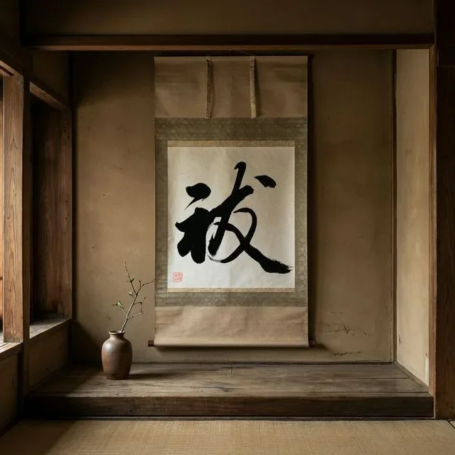 「気」を込めた筆致の掛け軸